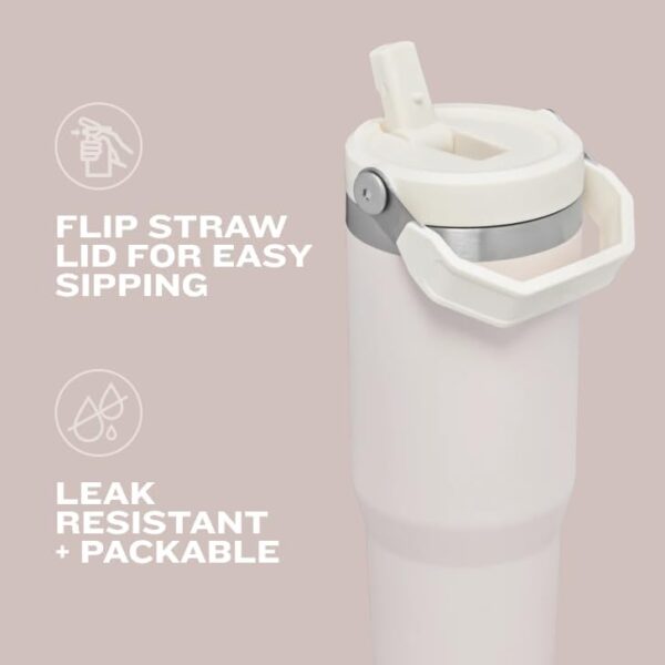 Stanley IceFlow 2.0 Flip Straw Tumbler with Handle – 30 oz Leak-Resistant Hydrangea Water Bottle | BPA-Free Insulated Stainless Steel with Twist-On Lid & Flip-Up Straw