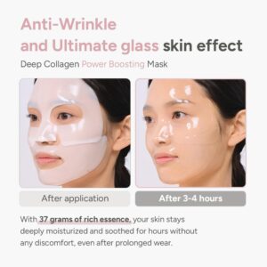 SUNGBOON EDITOR Deep Collagen Overnight Mask 37g x 4 – Hydrating Korean Skincare with 2,160,000PPB Real Collagen for Elasticity & Glow – TikTok Trending Face Mask