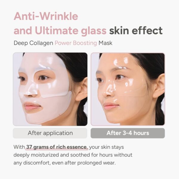 SUNGBOON EDITOR Deep Collagen Overnight Mask 37g x 4 – Hydrating Korean Skincare with 2,160,000PPB Real Collagen for Elasticity & Glow – TikTok Trending Face Mask