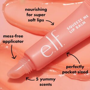 e.l.f. Squeeze Me Lip Balm – Moisturizing Strawberry Lip Balm with Hyaluronic Acid – Sheer Tint, Vegan & Cruelty-Free
