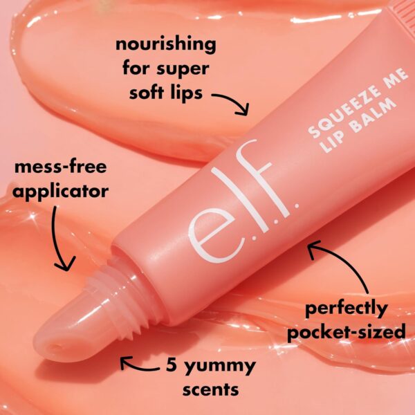e.l.f. Squeeze Me Lip Balm – Moisturizing Strawberry Lip Balm with Hyaluronic Acid – Sheer Tint, Vegan & Cruelty-Free